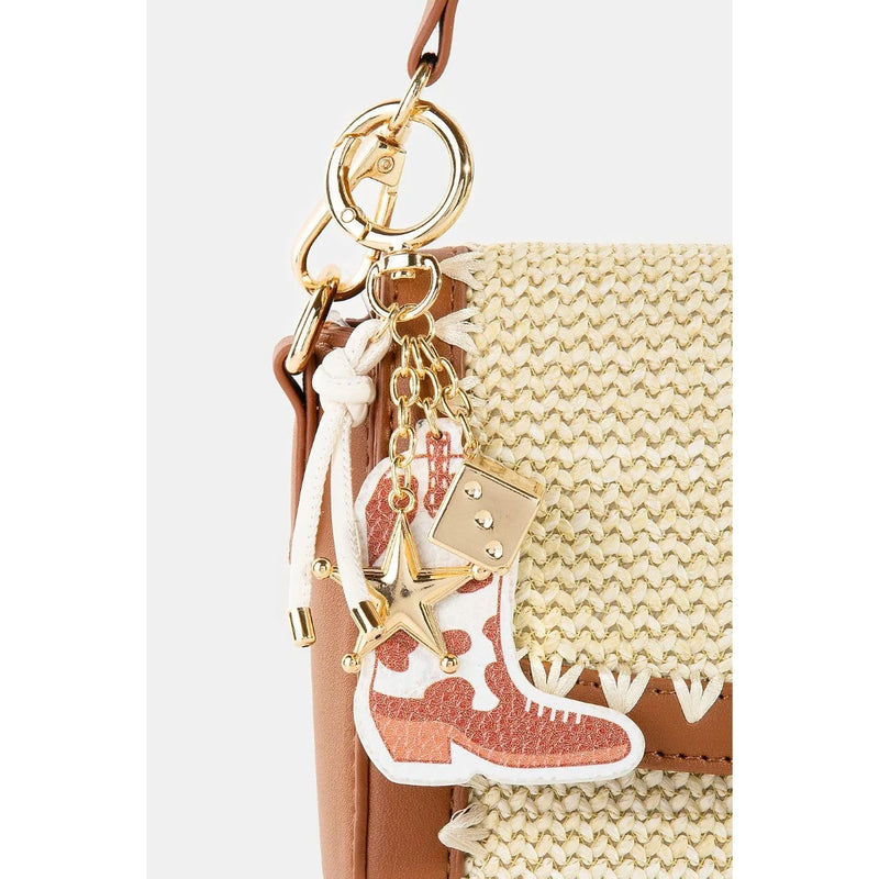 Western Cowboy Boot Dice And Star Bag Charm - Bag Charms
