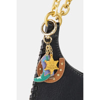 Western Cowboy Boot Horse Shoe And Star Bag Charm - Bag Charms