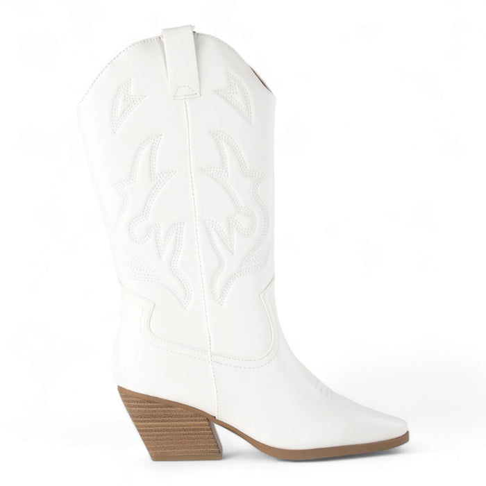 Wild West Mid-Calf Wonder Boots - White