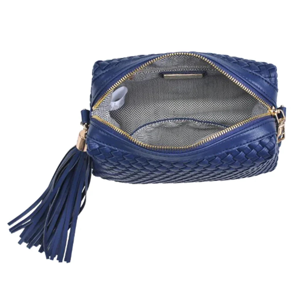 Woven Design Roxana Crossbody Bag - Shoulder Bags