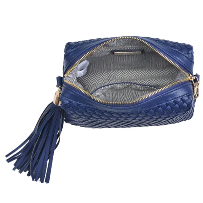 Woven Design Roxana Crossbody Bag - Sage