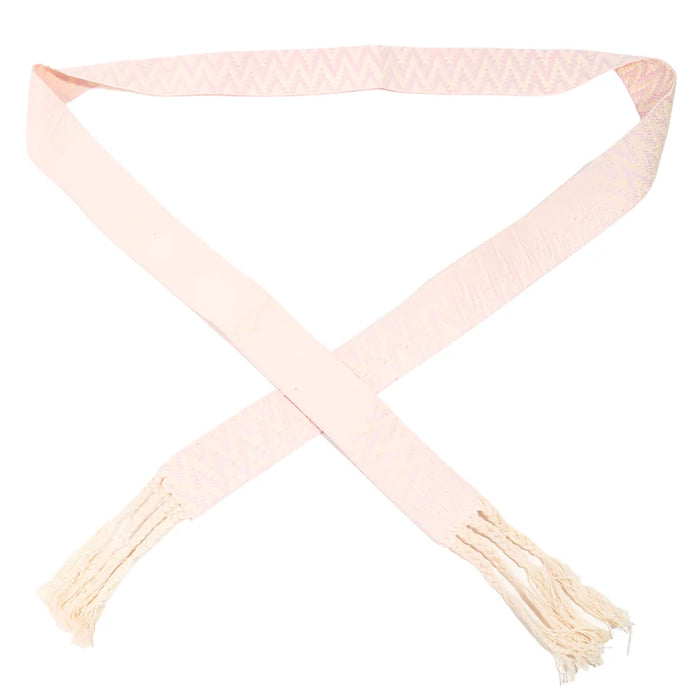 Zig Zag Stripe Pattern Braided Belt - Pink